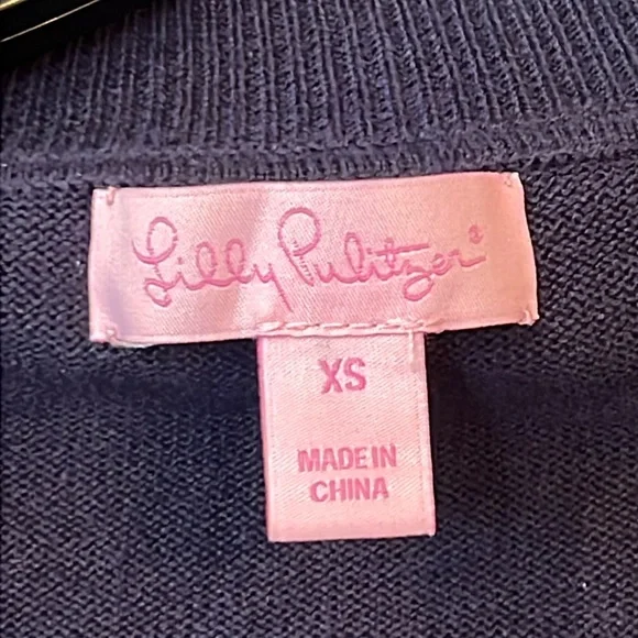 Lilly Pulitzer Crochet-Front Short-Sleeve Sweater - Picture 2 of 2